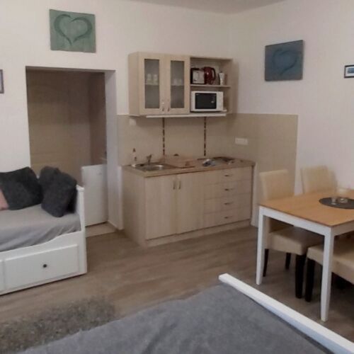 Apartament studio la parter cu 1 camera pentru 4 pers.