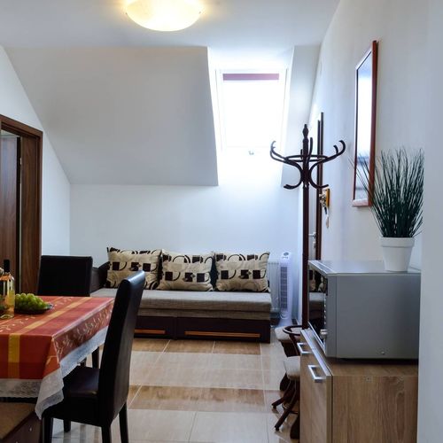 Apartament la mansardă cu vedere spre grădină cu 3 camere pentru 9 pers.