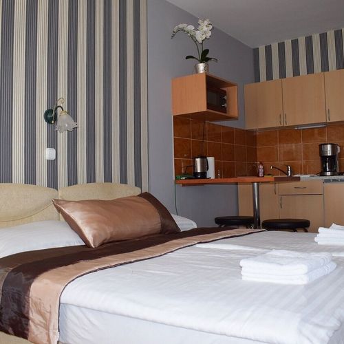 Apartman s manželskou postelí s 1 ložnicí s panoramou s výhledem do dvora