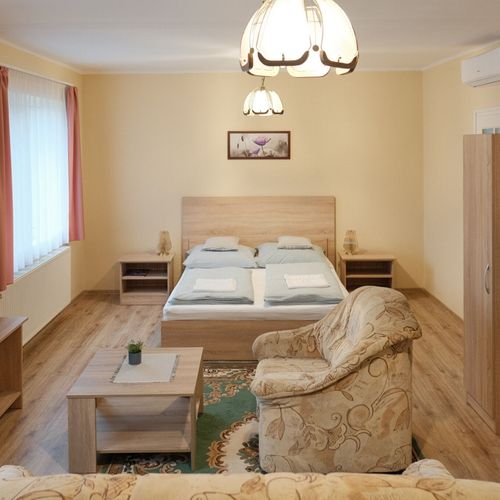 Apartament 4-osobowy na parterze z widokiem na ogród z 1 pomieszczeniem sypialnianym