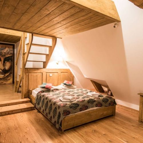 Apartament 4-osobowy z widokiem na góry z widokiem na ogród z 1 pomieszczeniem sypialnianym