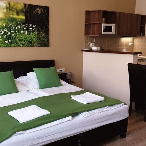 Apartament studio la parter cu 1 camera pentru 2 pers.
