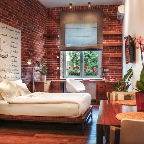 Apartament 2-osobowy z łazienką z aneksem kuchennym z 1 pomieszczeniem sypialnianym