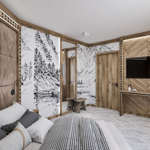 Apartament 4-osobowy Studio Przyjazny podróżom rodzinnym z 2 pomieszczeniami sypialnianymi