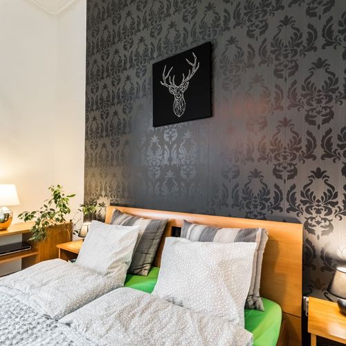 Apartament cu aer condiționat cu vedere spre parc cu 3 camere pentru 6 pers.