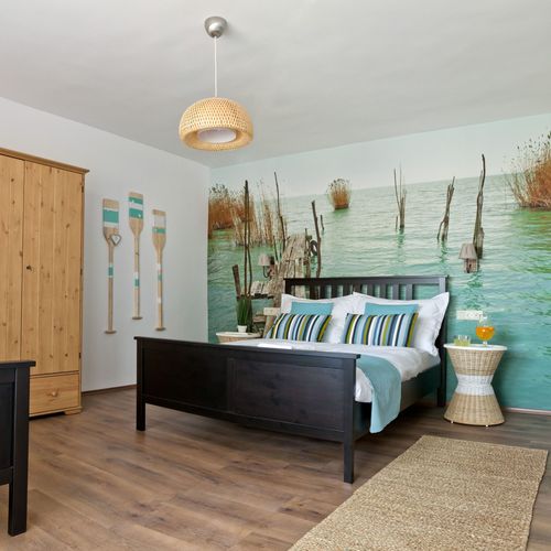 Apartman s balkónem s privátní koupelnou mimo apartmán pro 3 os. s 1 ložnicí