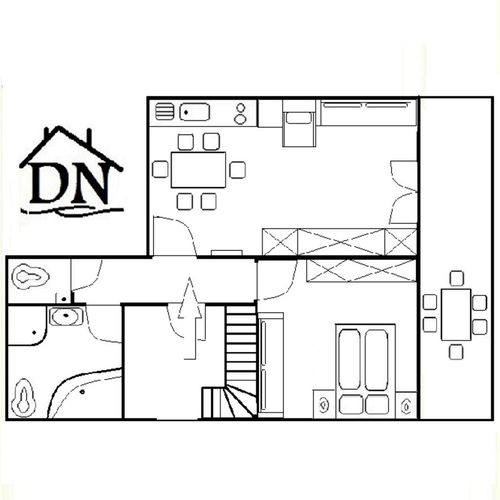 Apartament la parter cu vedere spre oraș cu 2 camere pentru 6 pers.