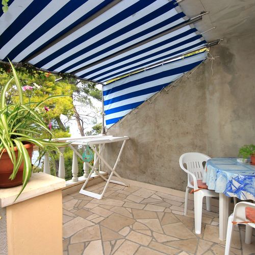 Apartament 2-osobowy z tarasem z widokiem na morze z 1 pomieszczeniem sypialnianym AS-9141-a