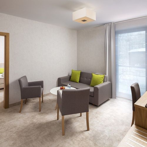 Apartament 4-osobowy Business z widokiem na park z 2 pomieszczeniami sypialnianymi (możliwa dostawka)