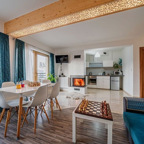 Apartament 6-osobowy na parterze Romantyczny z 2 pomieszczeniami sypialnianymi