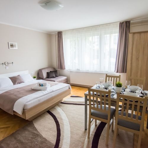 Apartament 3-osobowy na parterze z klimatyzacją z 1 pomieszczeniem sypialnianym