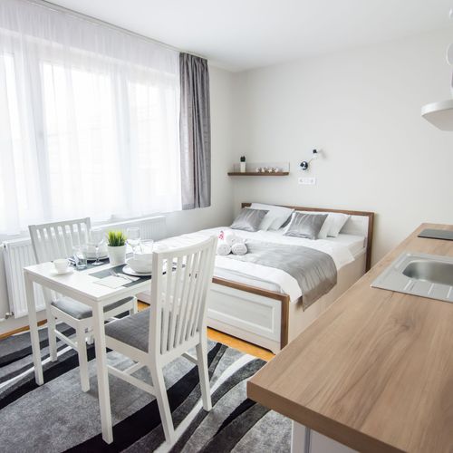 Apartament 2-osobowy na piętrze z panoramą z 1 pomieszczeniem sypialnianym