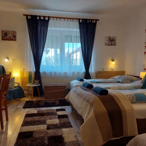 Apartament la parter a cu 1 camera pentru 4 pers. (se poate solicita pat suplimentar)