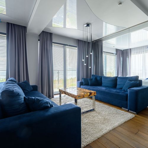 Apartament 6-osobowy z widokiem na morze z widokiem na miasto z 2 pomieszczeniami sypialnianymi