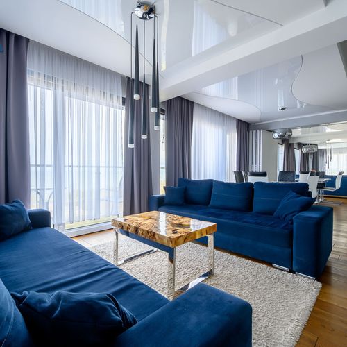 Apartament 6-osobowy z widokiem na morze z widokiem na miasto z 2 pomieszczeniami sypialnianymi
