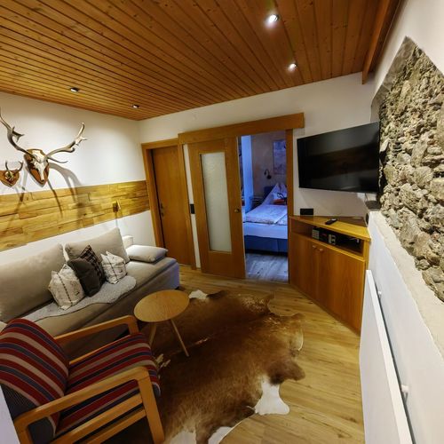 Apartament 3-osobowy na piętrze z widokiem na góry z 2 pomieszczeniami sypialnianymi (możliwa dostawka)