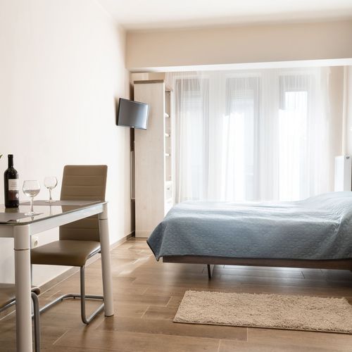 Apartament studio la parter cu 1 camera pentru 2 pers.