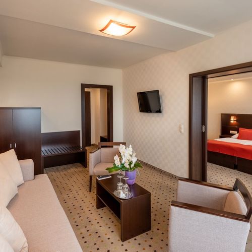 Rezydencja pokój 2-osobowy Deluxe z widokiem na zamek z 1 pomieszczeniem sypialnianym (możliwa dostawka)