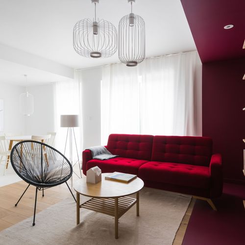 Apartament 6-osobowy Przyjemny wystrój wnętrz Przyjazny podróżom rodzinnym z 3 pomieszczeniami sypialnianymi