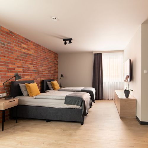 Apartament 2-osobowy na piętrze Studio z 1 pomieszczeniem sypialnianym (możliwa dostawka)