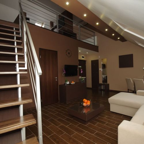 Apartament 6-osobowy Deluxe z widokiem na zamek z 1 pomieszczeniem sypialnianym