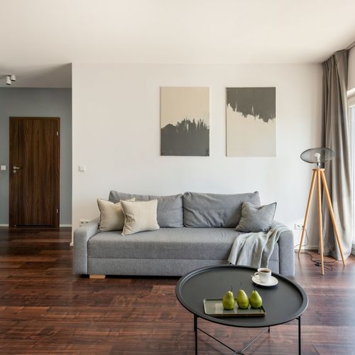 Apartament 4-osobowy z klimatyzacją z widokiem na rzekę z 2 pomieszczeniami sypialnianymi