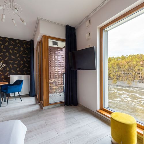 Apartament 2-osobowy z widokiem na rzekę z 1 pomieszczeniem sypialnianym