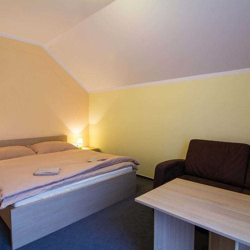 Apartament cu duș cu chicinetă proprie cu 2 camere pentru 4 pers. (se poate solicita pat suplimentar)