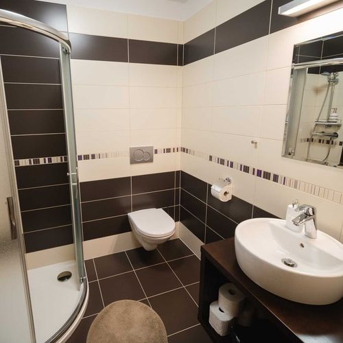 Apartman se sprchou s vlastní kuchyňkou pro 3 os. s 1 ložnicí
