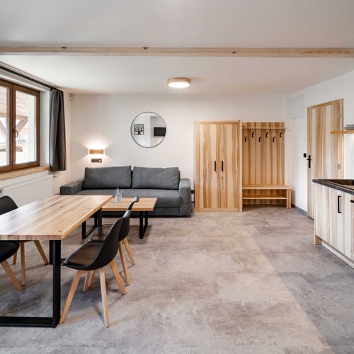 Apartament 2-osobowy z prysznicem z własną kuchnią (możliwa dostawka)