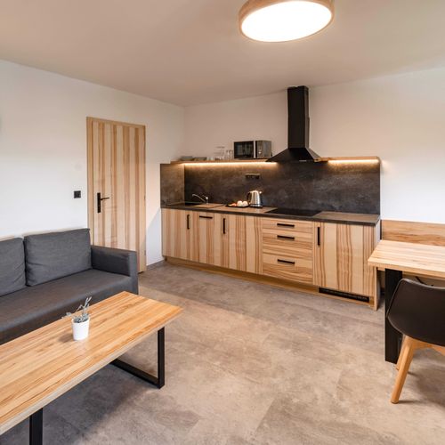 Apartament 2-osobowy z prysznicem z własną kuchnią (możliwa dostawka)