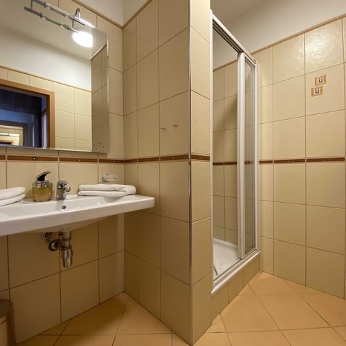 Apartament 2-osobowy z klimatyzacją z prysznicem z 1 pomieszczeniem sypialnianym (możliwa dostawka)