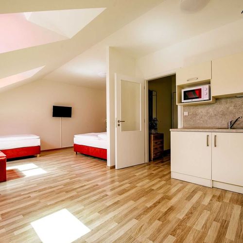Apartament 4-osobowy z prysznicem z aneksem kuchennym z 1 pomieszczeniem sypialnianym