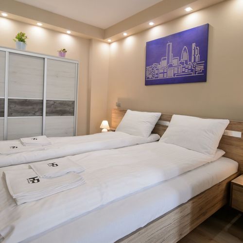 Apartament la etaj cu duș cu 1 camera pentru 4 pers.