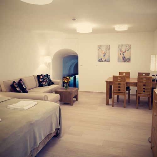 Apartman se sprchou s vlastní kuchyní s manželskou postelí s 1 ložnicí (s možností přistýlky)