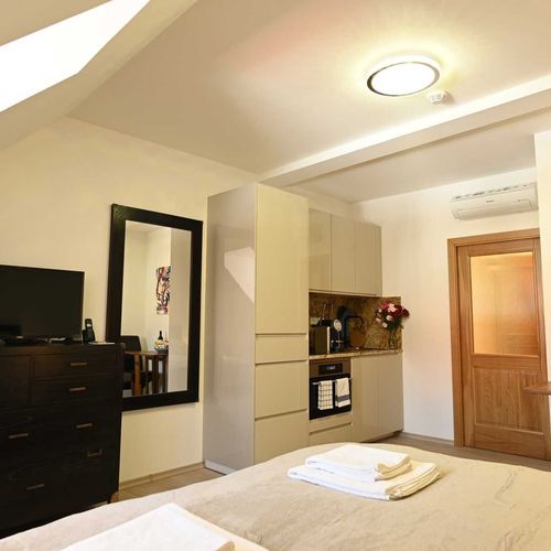 Studio Apartman s manželskou postelí s 1 ložnicí s výhledem na město