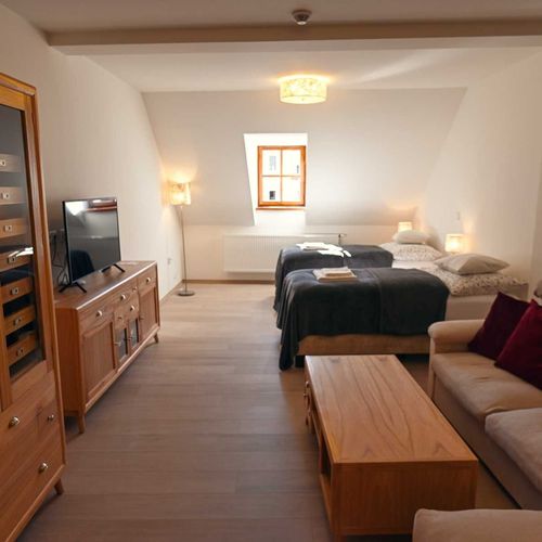 Apartman se sprchou s vlastní kuchyňkou pro 2 os. s 1 ložnicí (s možností přistýlky)