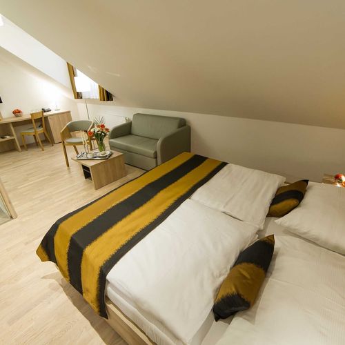 Apartament cu aer condiționat cu duș cu 1 camera pentru 2 pers. (se poate solicita pat suplimentar)