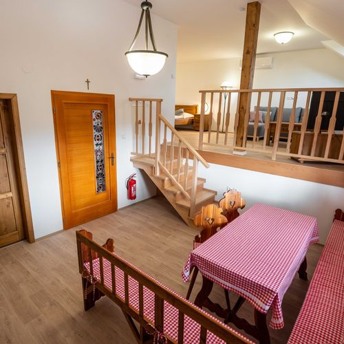 Apartament cu duș cu chicinetă proprie cu 2 camere pentru 4 pers. (se poate solicita pat suplimentar)