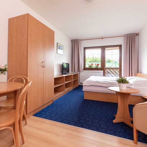 Apartman se sprchou s vlastní kuchyňkou s manželskou postelí s 1 ložnicí (s možností přistýlky)