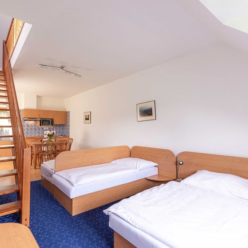 Apartman se sprchou s vlastní kuchyňkou pro 6 os. s 1 ložnicí (s možností přistýlky)