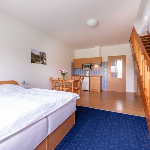 Apartman se sprchou s vlastní kuchyňkou pro 5 os. s 1 ložnicí (s možností přistýlky)