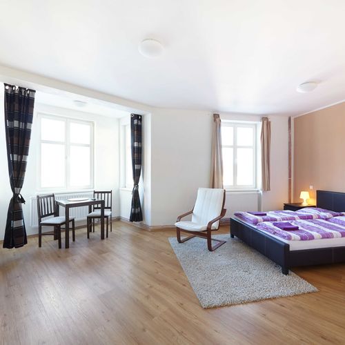 Studio Apartman se sprchou s manželskou postelí s 1 ložnicí