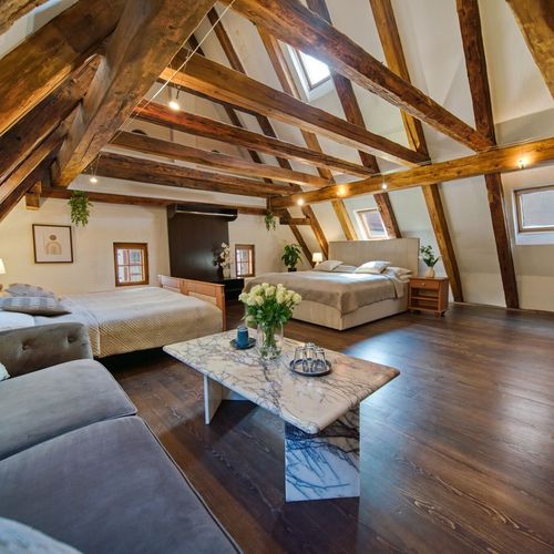 Apartman se sprchou  s manželskou postelí s 1 ložnicí (s možností přistýlky)