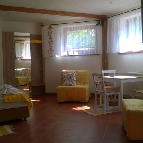 Studio Apartman s manželskou postelí s 1 ložnicí přízemní (s možností přistýlky)