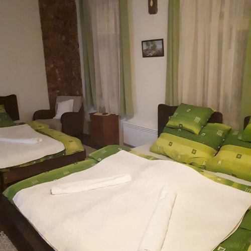 Camera tripla familial(ă) cu vedere spre curte