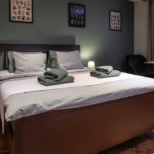 Studio Apartman s manželskou postelí s 1 ložnicí s výhledem do zahrady