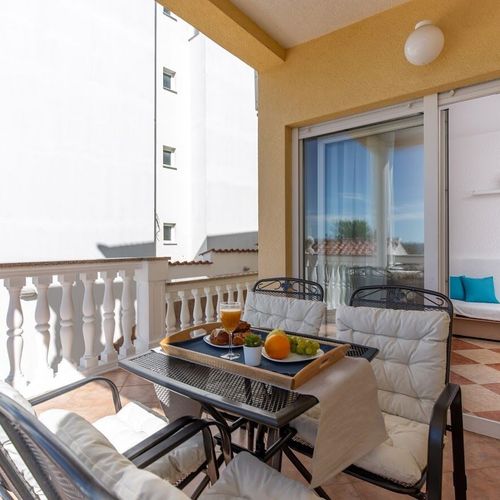Romantik Apartman s manželskou postelí s 1 ložnicí s výhledem na moře (s možností přistýlky)