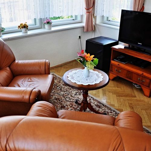 Apartament cu aer condiționat cu duș cu 1 camera pentru 2 pers. (se poate solicita pat suplimentar)