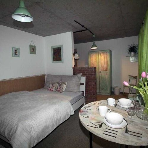 Apartman se sprchou s manželskou postelí s 1 ložnicí s výhledem na město